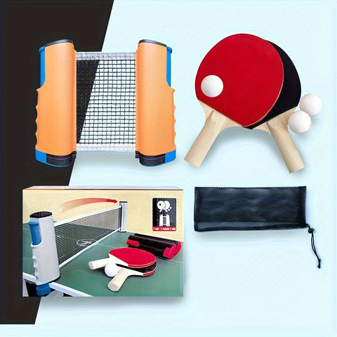 Tragbares Tischtennis-Set - Ideal für drinnen und draußen
