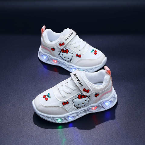Leuchtende Hello Kitty Sneakers – Atmungsaktive und Gepolsterte Lustige Schuhe