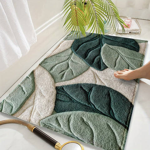 Blätter Badmatte – Absorbierend, Plüsch und Komfortabel für das Badezimmer