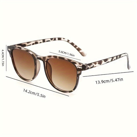 Trendige Retro-Sonnenbrille für Damen und Herren – Schildpatt-Design für Strand und Urlaub