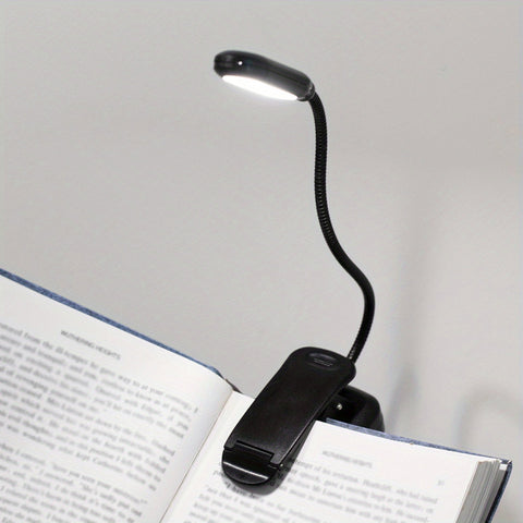 Flexible Cliplampe - Tragbare Leselampe mit Verstellbarem Hals für Zuhause oder Unterwegs
