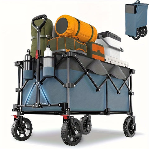 RuggedTrail Faltbare All-Terrain-Wagen – 200L Kapazität und 200kg Tragfähigkeit