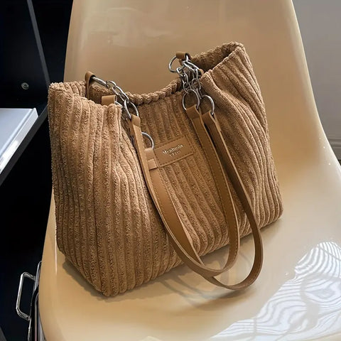 Amelia Stilvolle Corduroy Schultertasche - Luxus und Praktisch für Jeden Tag