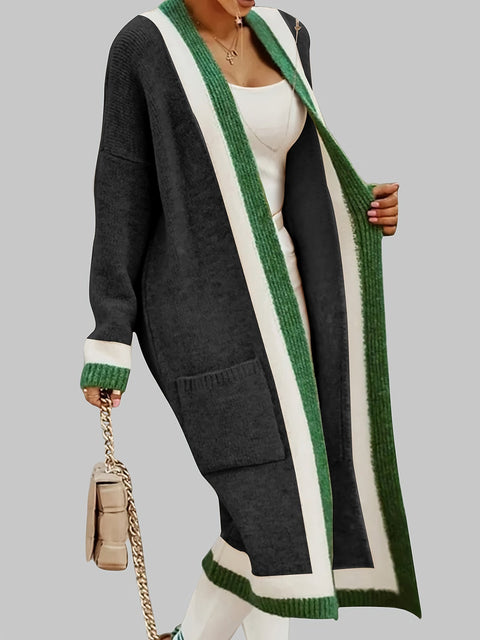 Charlotte Lange Gestrickter Cardigan - Vintage-Inspiriert mit Bunten Akzenten