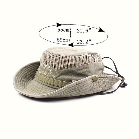 Atmungsaktiver Outdoor Sonnenhut mit Kordel - UV-Schutz und Komfort für Alle Jahreszeiten