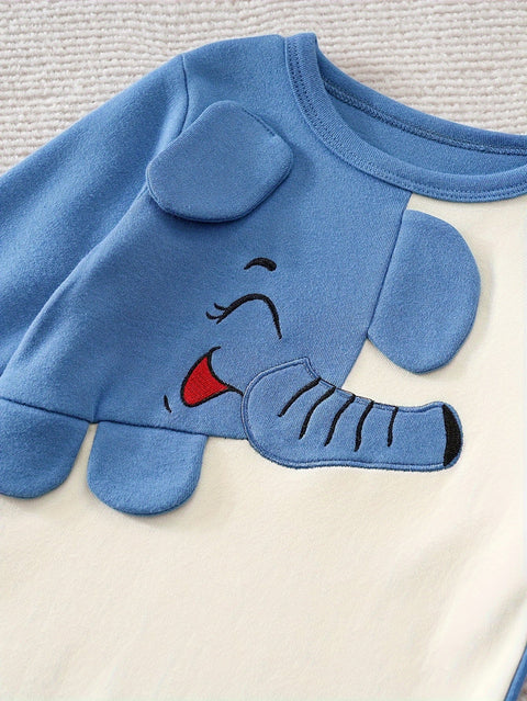 Süßer Elefanten-Overall für Babys – Perfekt für den Herbst und Winter