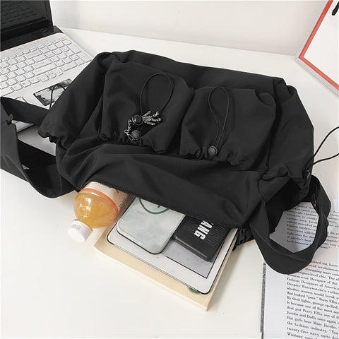UrbanEase Umhängetasche – Zugband Schultertasche mit großer Kapazität