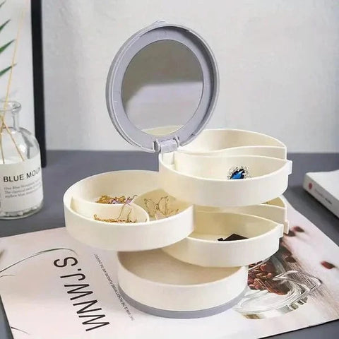 Drehbare Schmuck Aufbewahrungsbox (4 Schichten)