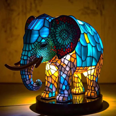 Vibrante Glas-in-Glas Tierlampen – Künstlerische Tischdekoration