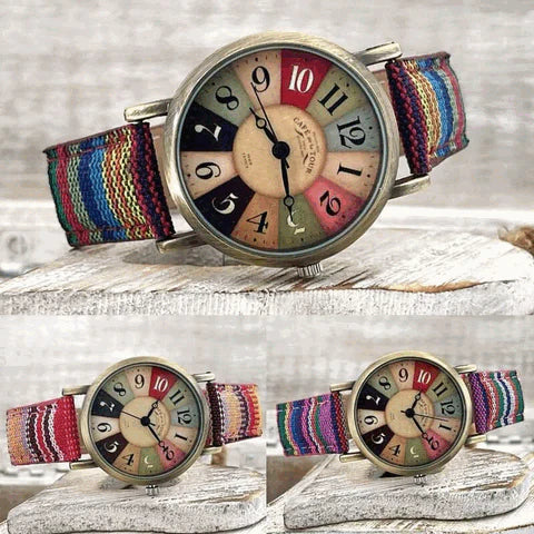 Luna Retro Uhr - Für einen Farbenfrohen und Verspielten Stil