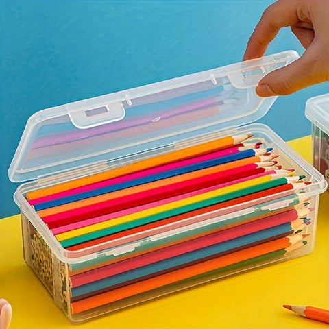 Transparente Aufbewahrungsbox - Praktisch und Langlebig für Schulbedarf
