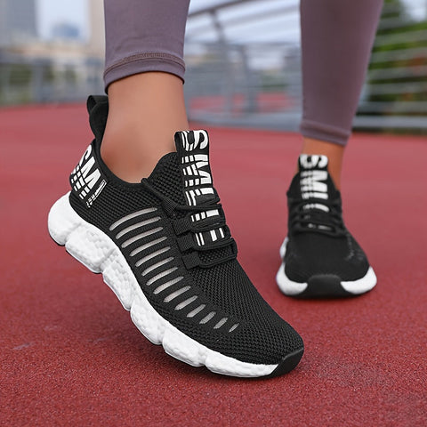 Atmungsaktive Strick-Plattform-Sneaker für Damen – Bequem und Trendy