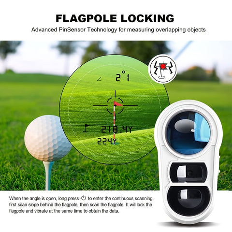 Fortgeschrittener Golfentfernungsmesser - Präzise Messungen mit Neigungsanpassung und Vibrationsfeedback