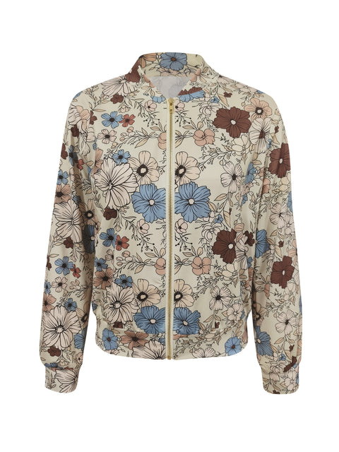 Blumenprint Freizeitjacke für Damen – Leicht und Stilvoll für Frühling und Herbst