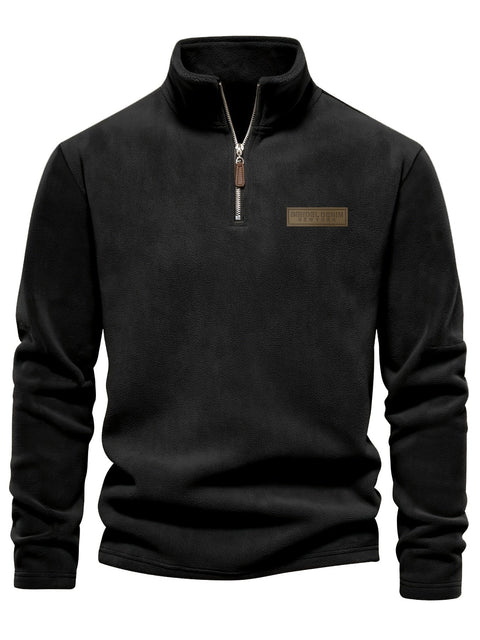 Fleecegefütterter Halbzip-Pullover - Bequem und Warm für Kalte Tage