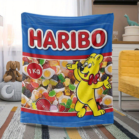 Haribo Süßigkeiten Decke – Weich und Bunt für Kinder