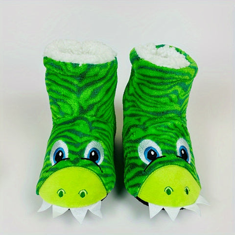 Fröhliche Dinosaurierhausschuhe für Kinder - Für gemütlichen Herbst und Winter