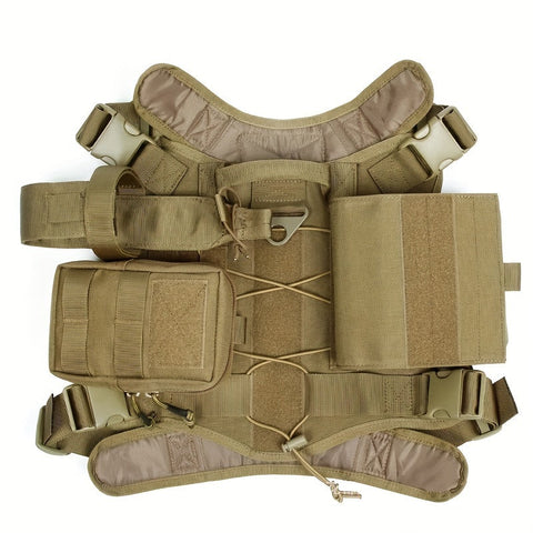 Taktisches Hundegeschirr mit Taschen – Robustes Nylon-Geschirr für Training und Abenteuer