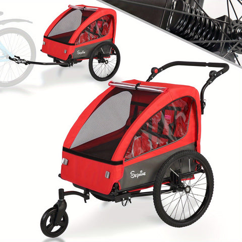 FlexiRide 2-in-1 Fahrradanhänger – Komfortabel und Zusammenklappbar für Zwei Personen