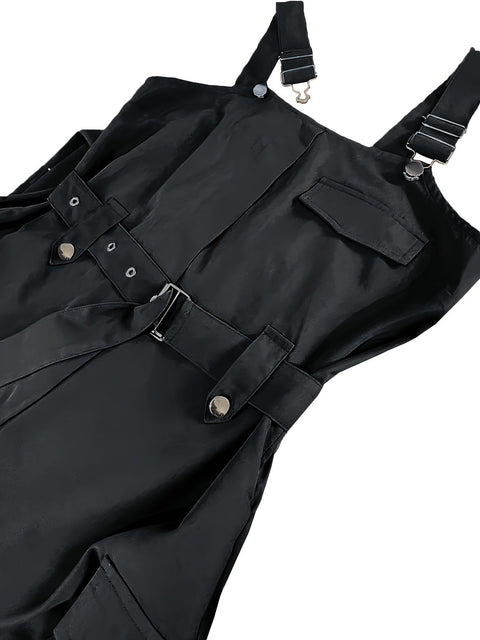 Effen Cargo Jumpsuit für Damen – Ärmellos und Mit Gürtel für Komfort und Stil