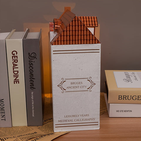 DIY Brugge Haus Buchständer – 3D Holzmodell der alten Stadt