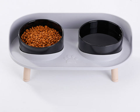 Erhöhte Doppelte Futterschüssel für Haustiere – Komfortables und Gesundes Essen für Katzen und Hunde