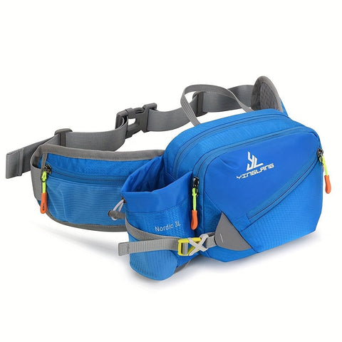 Vielseitige Lauf-Hüfttasche mit Wasserflaschenhalter – Langlebiges Nylon mit Reißverschlüssen für Wandern und Marathons