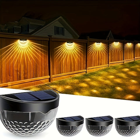 SolarGlow Halbrunde LED-Zaunbeleuchtung – Elegant und Nachhaltig