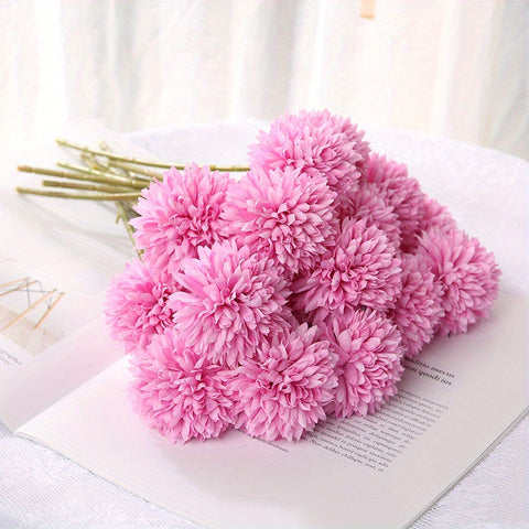 Set aus 5 Kunst-Chrysanthemen – Realistische Blumenarrangements für Hochzeiten und Wohnkultur