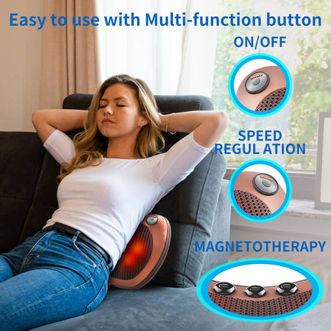 Ergonomisches Massagekissen – Mit Magnetotherapie und Verstellbarer Geschwindigkeit für Ultimative Entspannung