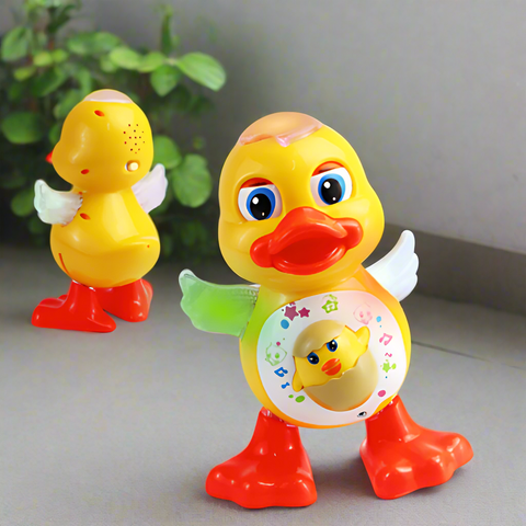 Tanzender Disco-Ente – Musik und Farbenfreude für Kinder