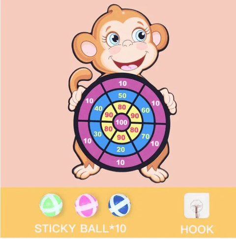 Tierfreunde Klebedartboard - Sicherer Spaß für Kinder