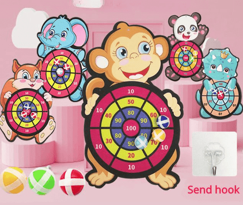 Tierfreunde Klebedartboard - Sicherer Spaß für Kinder