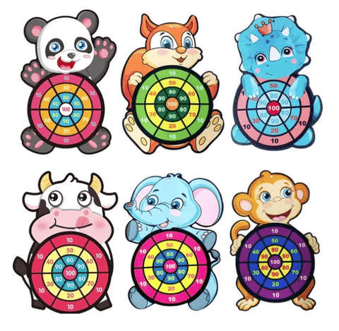 Tierfreunde Klebedartboard - Sicherer Spaß für Kinder