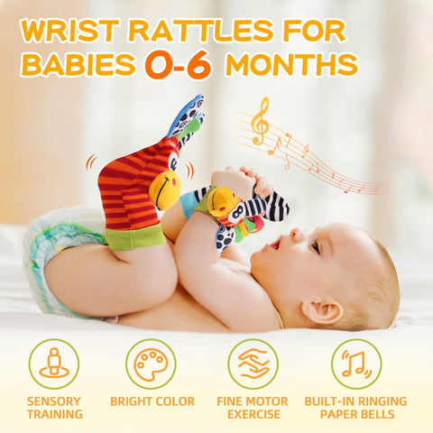 Baby Rammelsocken Set - Weich und Musikalisch