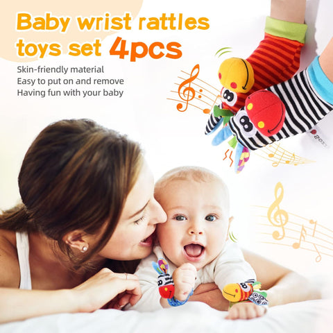 Baby Rammelsocken Set - Weich und Musikalisch