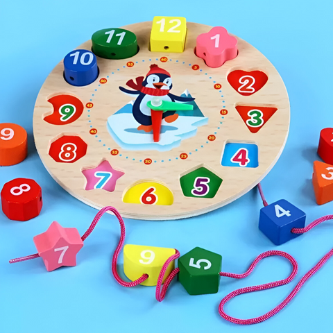 ZeitLehrer - Holz Uhr für Bildungs-Spielspaß