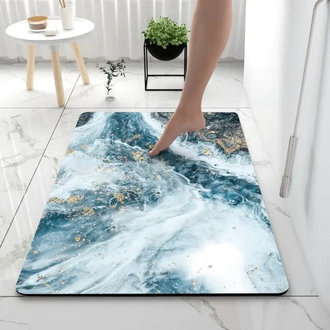 AquaArt Luxe Badmatte - Wasserabsorbierend und Schnelltrocknend