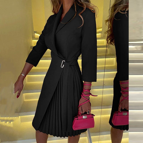 Sophie Blazer Kleid für Damen - Elegantes Kleid mit Hahnentrittmuster