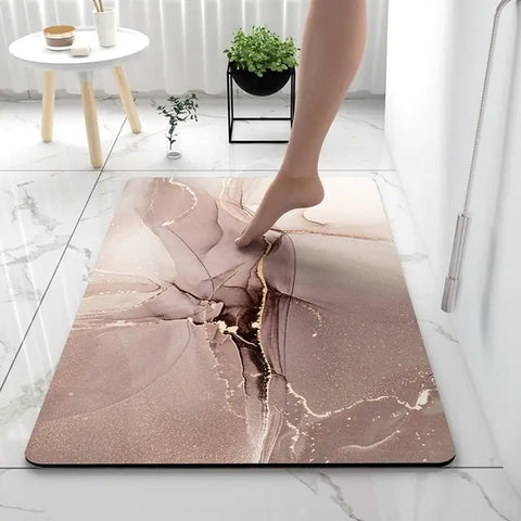 AquaArt Luxe Badmatte - Wasserabsorbierend und Schnelltrocknend